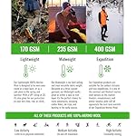 100% Merino Wool - Men's Long Sleeve Crew Shirt - Thermal Base Layer - Image 5