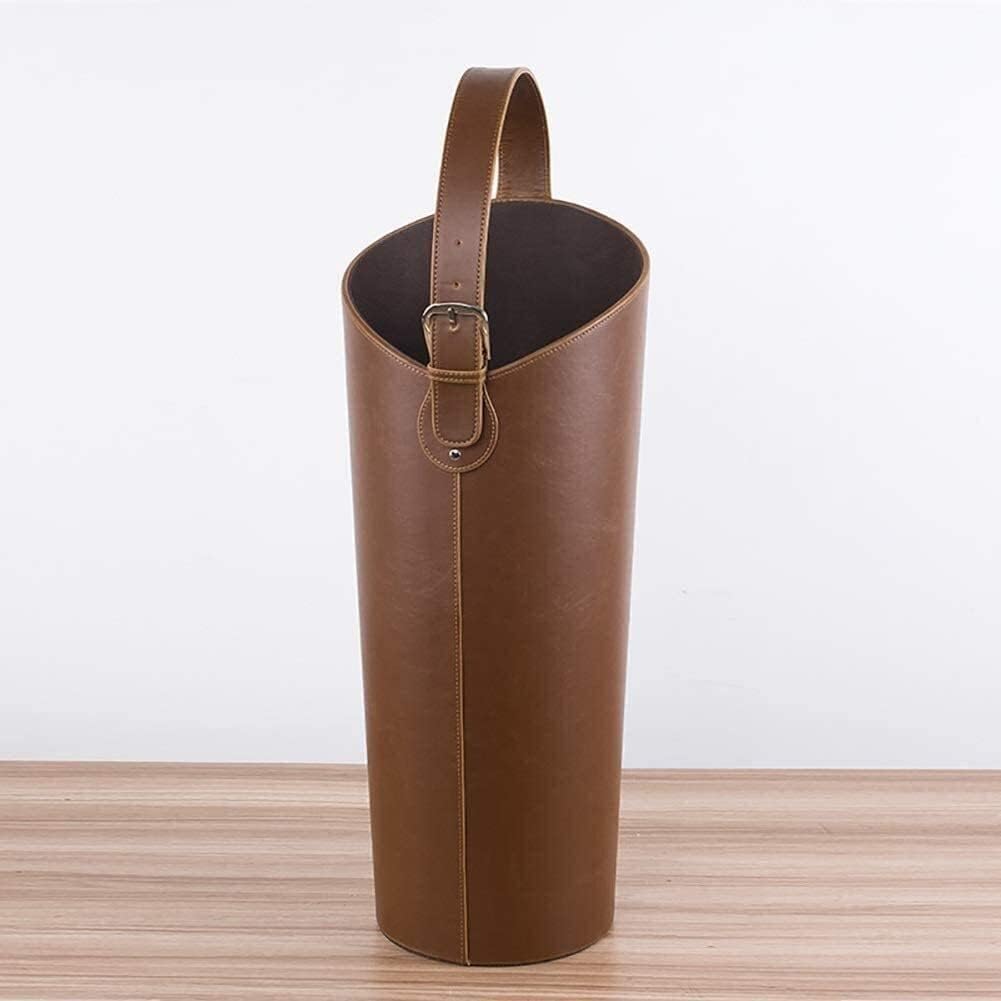 Leather Umbrella Stand Rack for Entryway & Hallway - Stylish Brown Umbrella Holder for Short/Long Umbrellas - Perfect Home Decor & Front Door Storage Solution