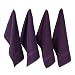 DII Cotton Waffle Terry Dish Towels, 15 x 26" Set of 4, Ultra Absorbent, Heavy Duty, Drying & Cleaning Kitchen Towels-Eggplant