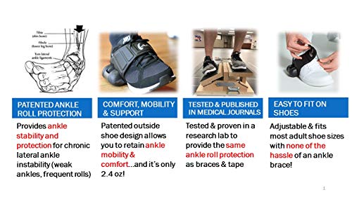 Ankle Roll Guard Armor1 (Left Foot) Ankle Support; Patented And Tested Alternative To An Ankle Brace For Ankle Roll Prevention, Ankle Support, Sprain Support; Good For Walking, Sports, Stroke #TOP1