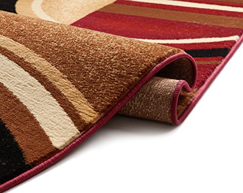Well Woven Barclay Arcs & Shapes Red Modern Geometric Area Rug 2'3" X 3'11" #TOP3