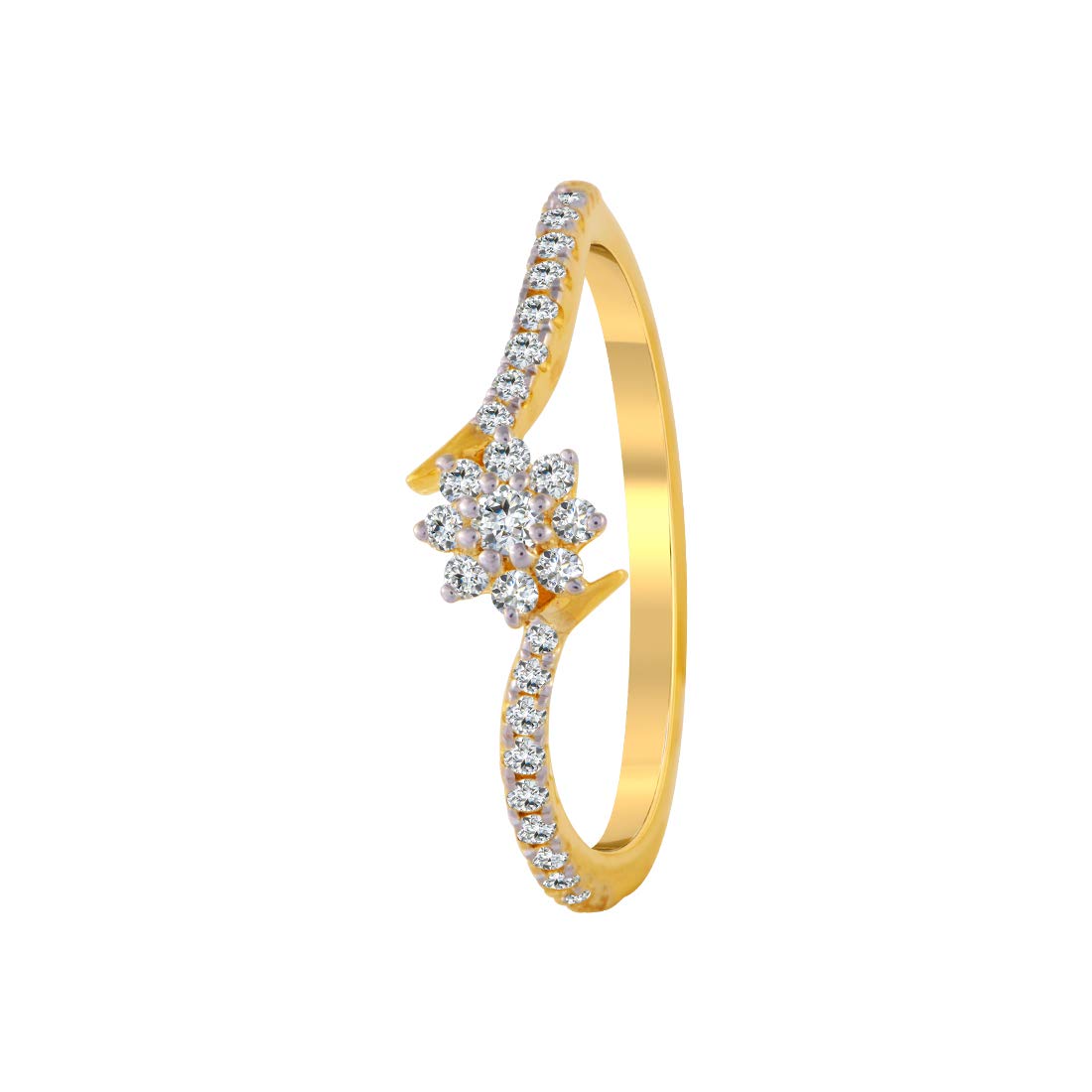 p.c. chandra jewellers 18 KT Yellow Gold and Diamond Metal Ring for Women-picture-44