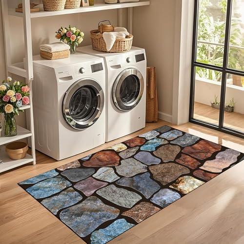 Alfombra cocina impermeable moderna lavable y resistente lavaplatos pasillos aseos 45x100 7
