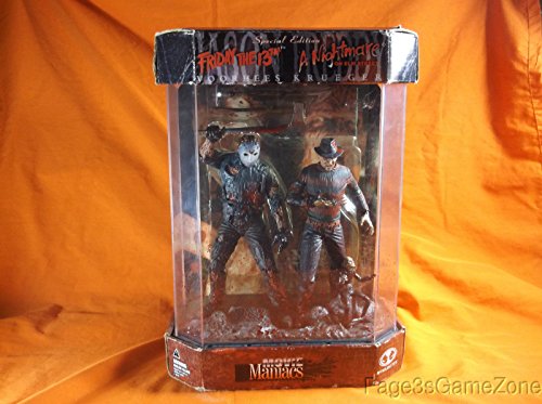 McFarlane Toys Friday the 13th A Nightmare on Elm Street Movie Maniacs Series 7 Jason Voorhees & Freddy Krueger Action Figure 2-Pack