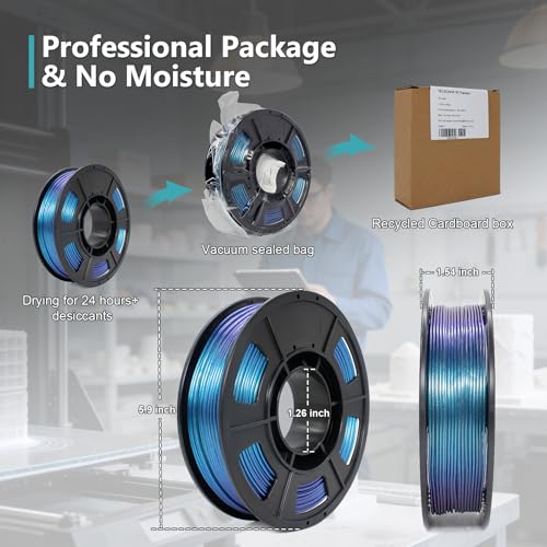 Image of Chameleon TPU Filament 1.75mm, 250g(0.25kg) TPU Chameleon Color,95A (42D) Flexible Soft 3D Printer Filament,Changes Color with Light and Angles.