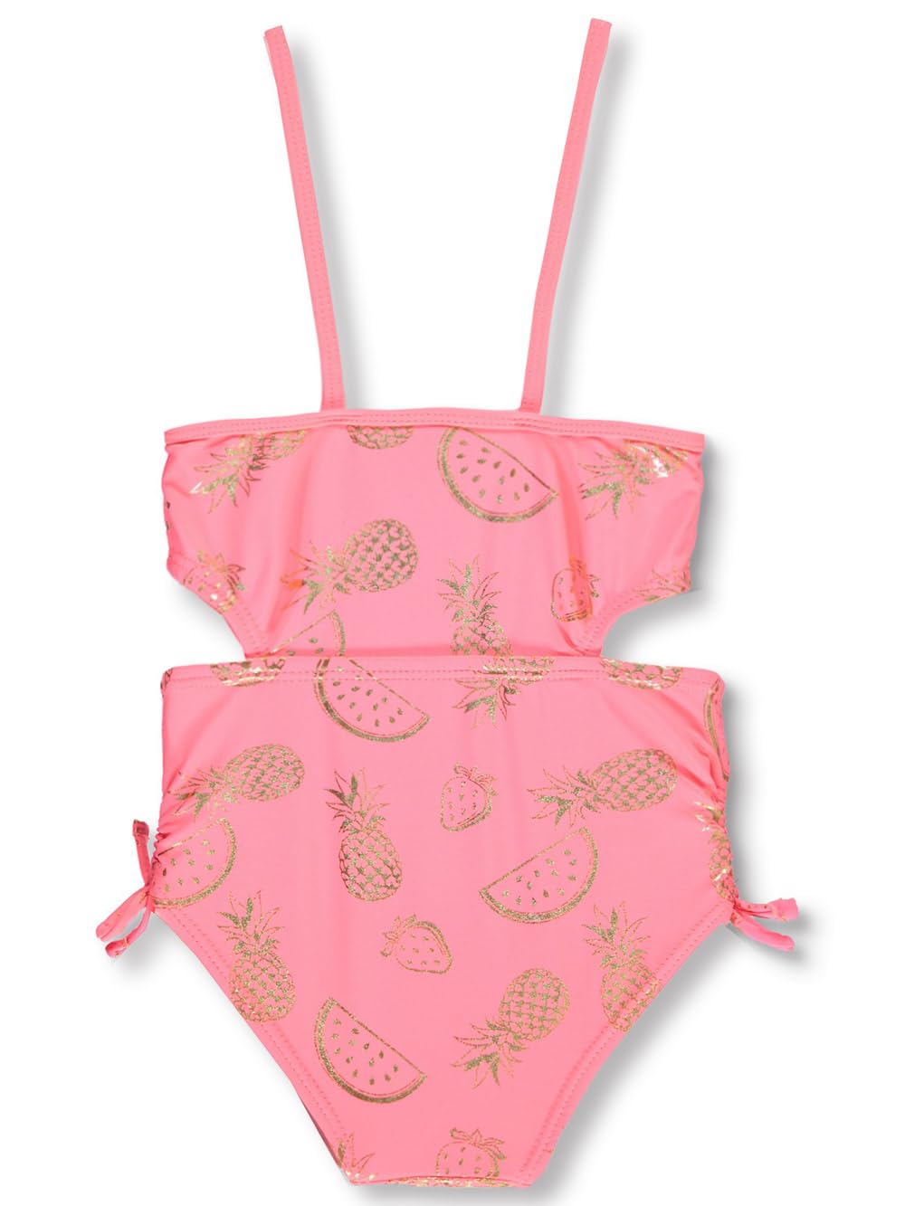 Limited Too Girls' 2-Piece Fruit Swimsuit Set - neon Coral, 4