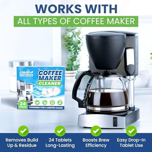 Coffee Maker Cleaner & Descaler Tablets – 24 Pack, Deep Cleaning for Coffee Pot & Coffe Machine, Compatible with Keurig, Nespresso, Miele, Ninja, Breville, DeLonghi, Espresso & Drip Machines — view 4