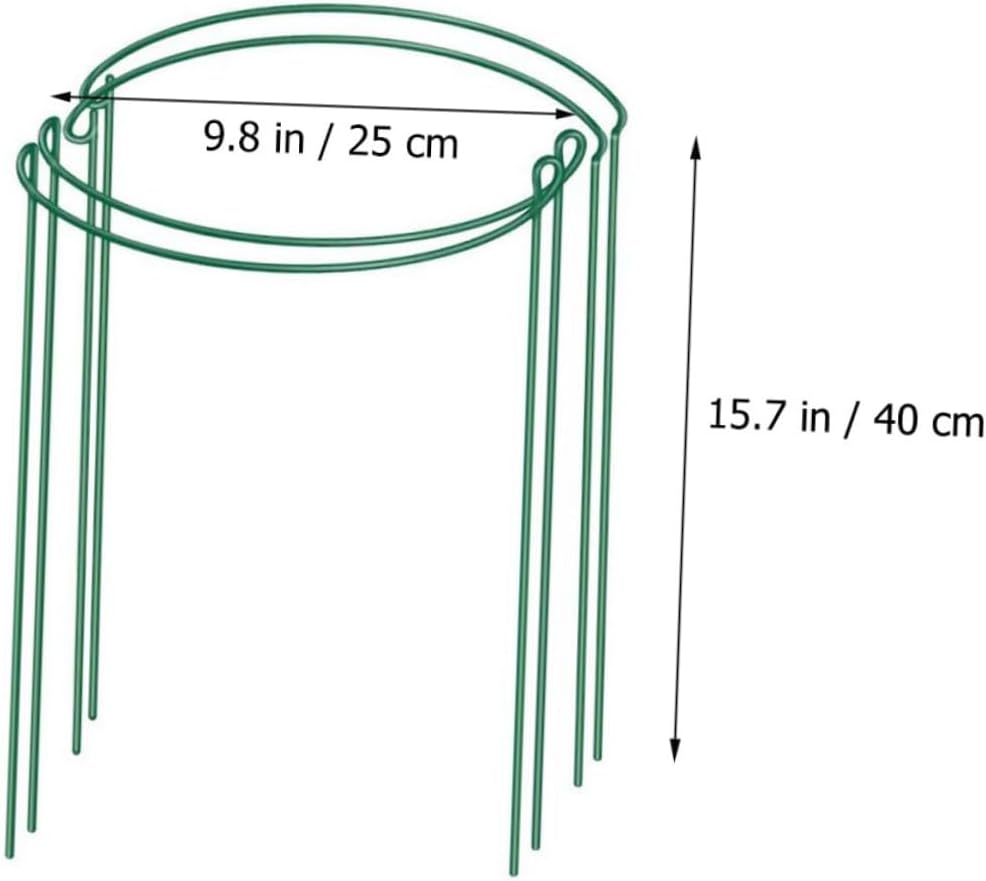 4pcs Flower Support Rack Semicircular Plant Support Frame Ring for Climbing for Garden