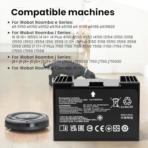 Batterie Roomba j7 i4 e5 pour remplacer une batterie usagée ABL-D2