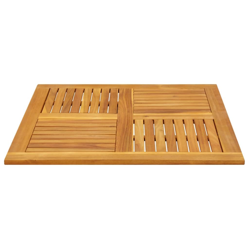 Massivholz Akazie Tischplatte 90x90x2,2 cm Quadratisch für Gartentisch Ersatz - Robustes Tropenholz mit rustikalem Design, Pflegeleichte Oberfläche und langlebiges