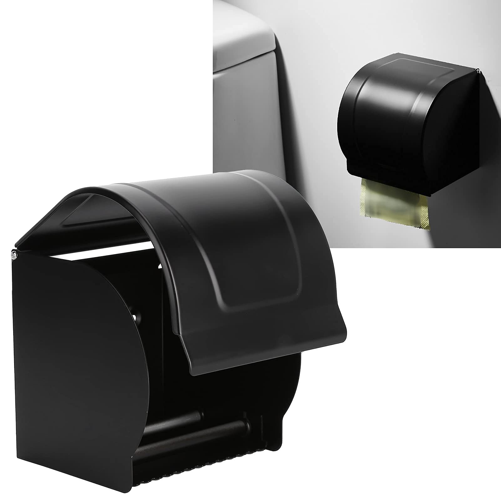 Porte-Papier Toilette Auto-adhésif, Distributeur de Papier Toilette Mural, boîte à mouchoirs en Aluminium Space Porte-Serviettes en Papier pour Salle de Bain