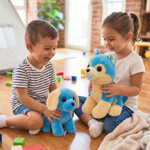 Image of Tabitha Stuffed Toys-Ultra Soft Plush Toy for Kids | Birthday Gifts for Kids and Girls | (Combo of 2 Toys 25 Cm Blue Cat & 25 Cm Blue Dog)