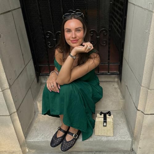 Image of CUSHIONAIRE Wit Hand Woven Womens Flats, Comfortable Mary Jane Ballet Flat with Adjustable Buckle Braided Strap and Cushioned Memory Foam