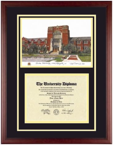 PURDUE UNIVERSITY Diploma Frame with Artwork in Classic Mahogany Frame ...