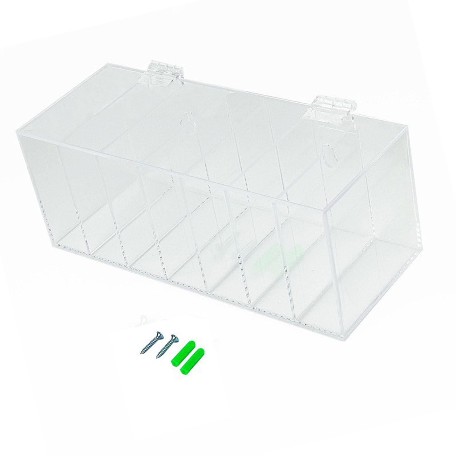 Dispensador de etiquetas cubierto de 7 ranuras y organizador de calcomanías de pared 8