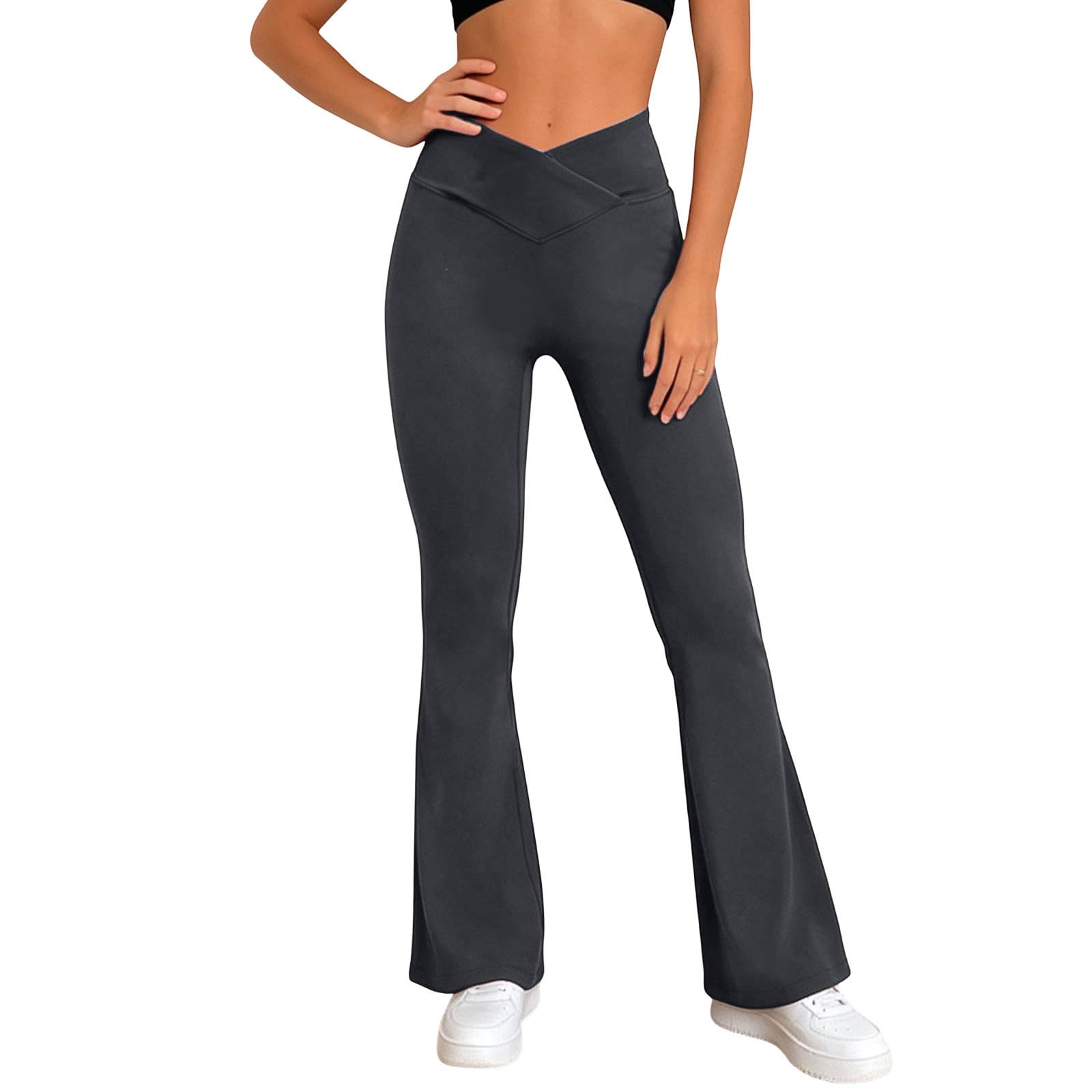 Legging évasé taille haute extensible et pantalon de sport bootcut - 7