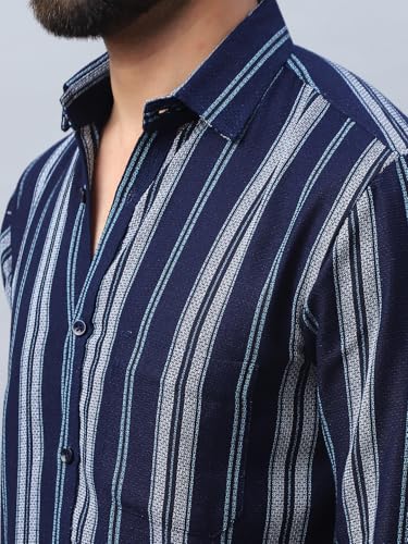 Image of Indian Needle Men's Striped Regular Fit Shirts