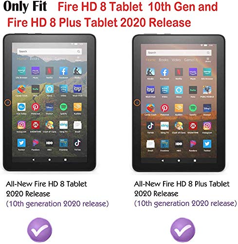 Yhb Case For Kindle Fire Hd 8 Tablet (12Th Generation 2020/2022 Release) & Fire Hd 8 Plus,Pu Leather Slim Folding Protective Case Multi-Angle Viewing Stand Soft Tpu Cover, Music Cute Puppy #TOP2