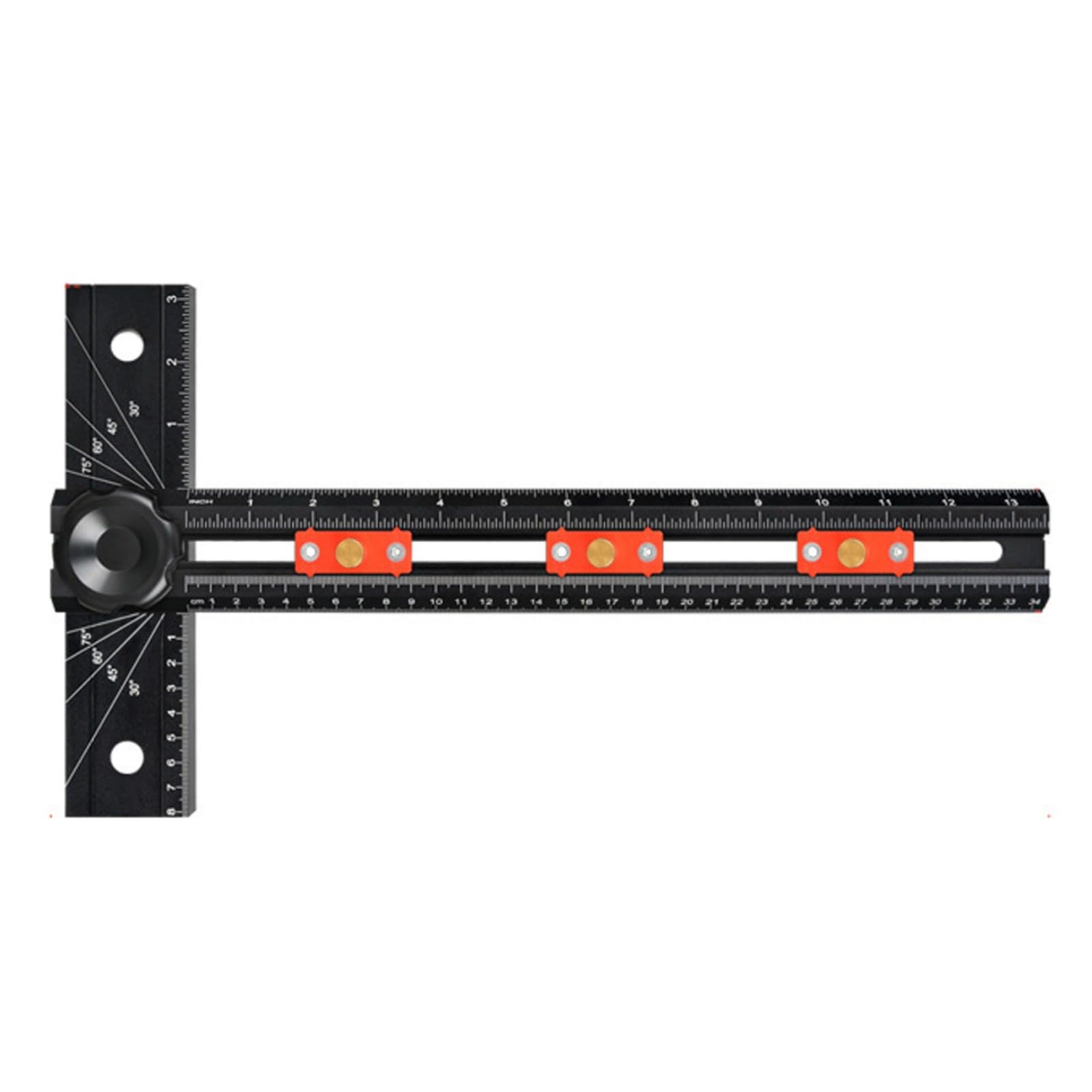 Zbiianxer Splicing 400Mm Lightweight Multifunction T-Type Ruler Featuring Hole Locators For Crafting Projects T Square Tool For Woodworking