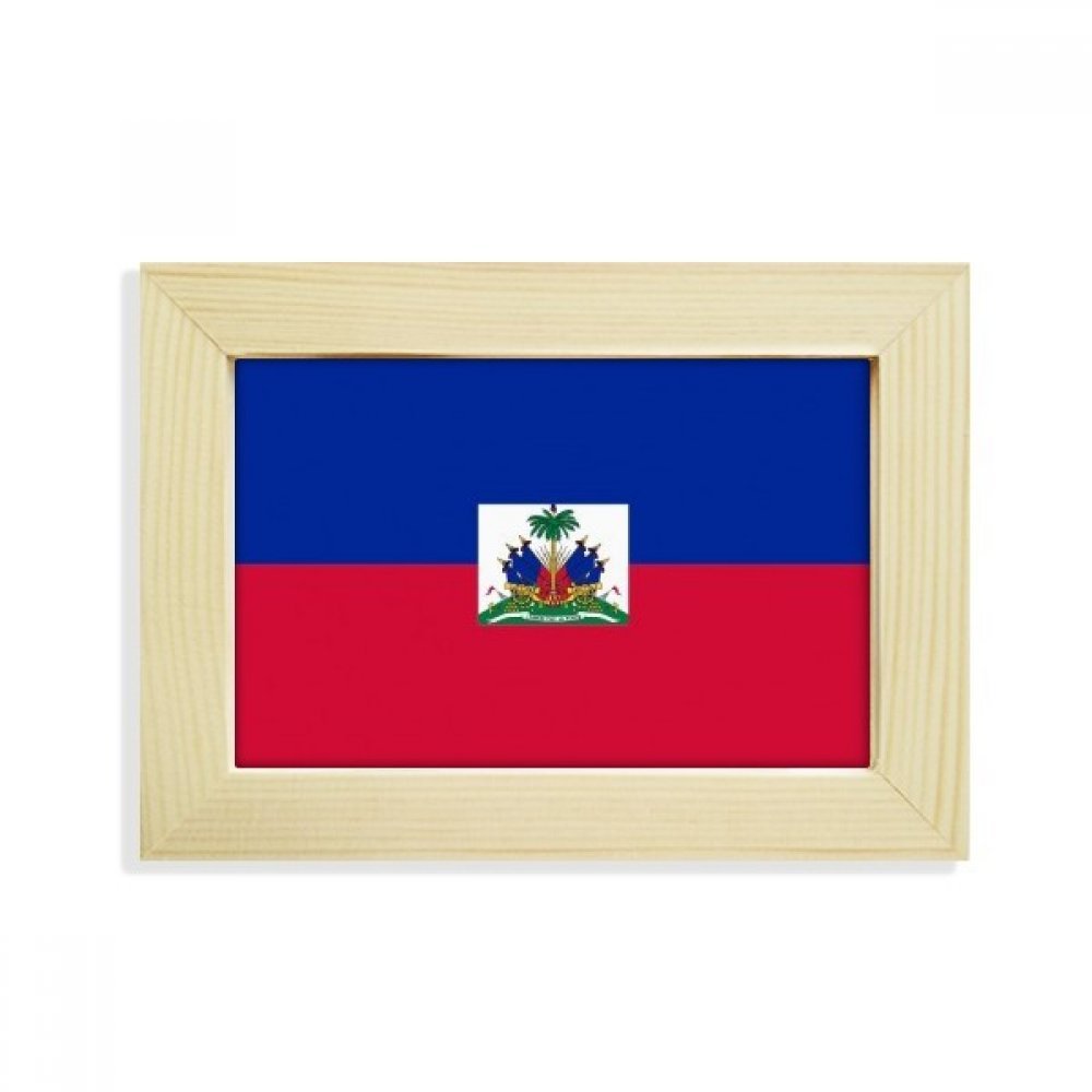 Marco de madera noble de Haití arte pictórico de sobremesa premium 5x7 pulgadas