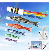 Amazon | GOKEI 【金箔限定】 こいのぼり 鯉のぼり 【鯉3匹 吹流し1.4m