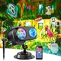 Halloween Projector Lights Outdoor, 13 Projection Card Halloween Decorations Outdoor Light 3D Ocean Wave Holiday Projector Lighting for Outside Home Party House Decor Slide Show
