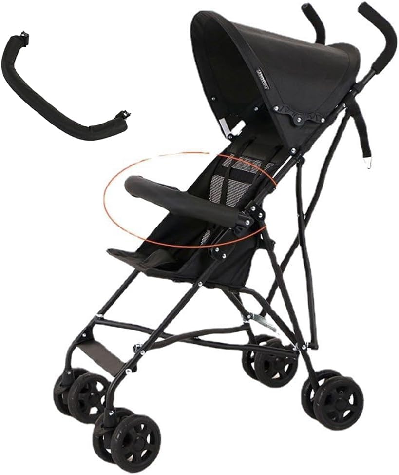 Universal Stroller Accessories Bumper Bar, Adjustable Baby Stroller Handle Handlebar Pushchair Handle Armrest Detachable Front Guardrail Safety Fence