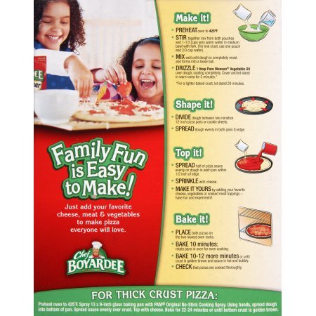Chef Boyardee, Cheese Pizza Kit, Makes 2 Pizzas, 31.85 Oz (Pack of 4)