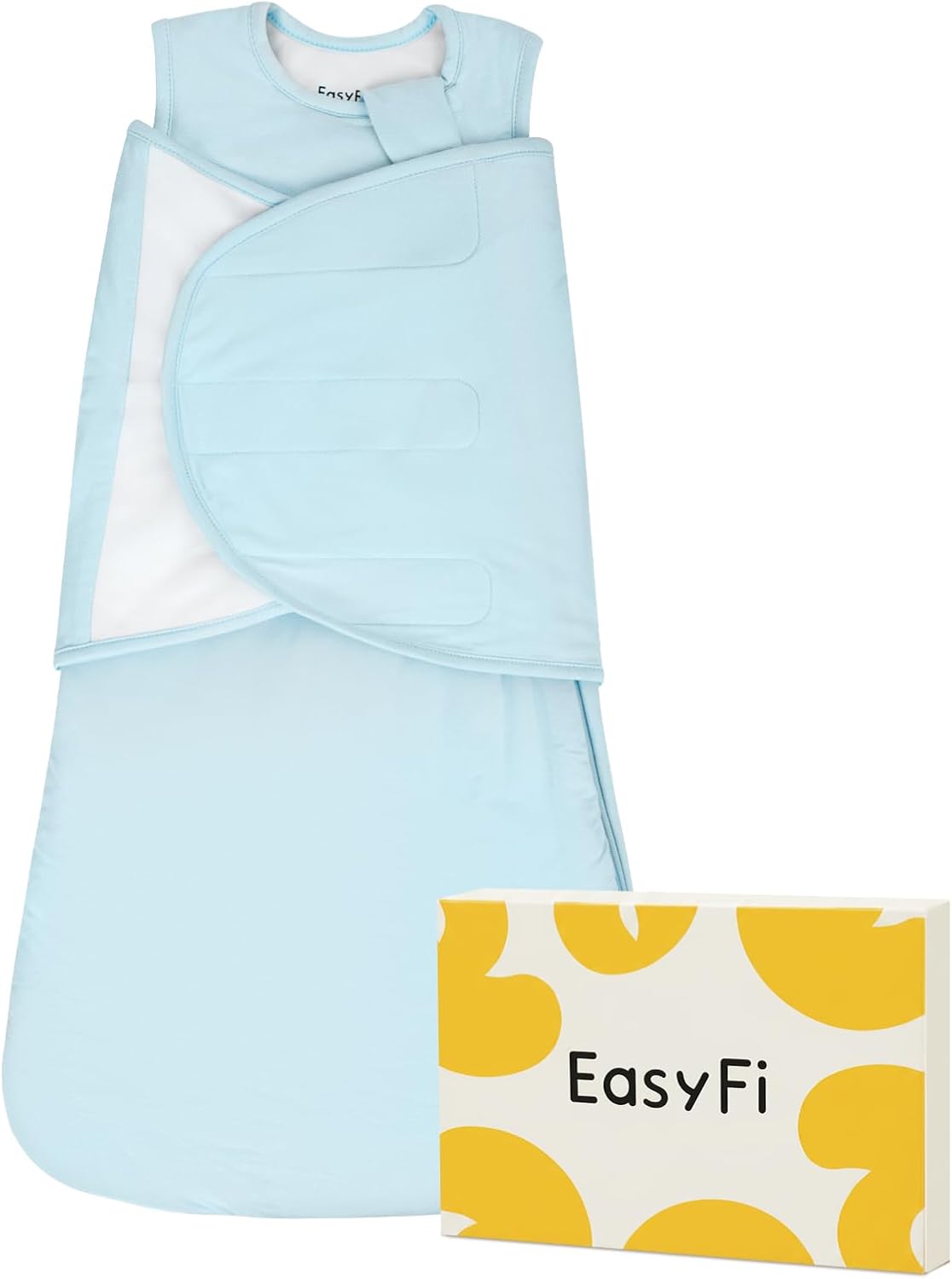 Baby Sleep Sack Swaddle 1.0 TOG Rayon Made from Bamboo Infant Sleep Sack 3-6 Months, 4-Way Adjustable Transitional Swaddle with Removable Wings, 2-Way Zipper Unisex Wearable Blanket