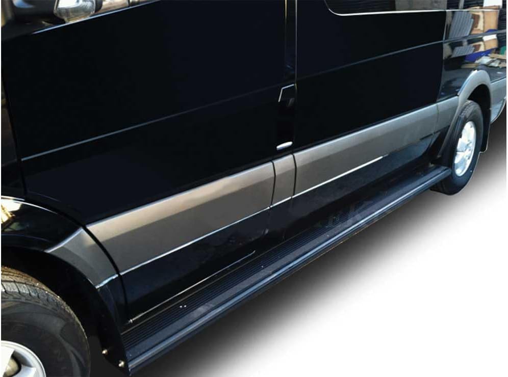 Black Horse Off Road - Black Commercial Running Compatible with Ford E-150 250 350 450 Econoline/Chevy Express 1500 2500 3500 4500 / GMC Savana 1500 2500 3500 4500 with 102" Wheelbase