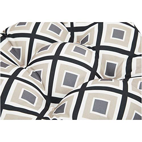 Amazon Basics Tufted Outdoor Seat Patio Cushion, 19 X 19 X 5 Inches, Black Geo - Pack Of 2 #TOP3