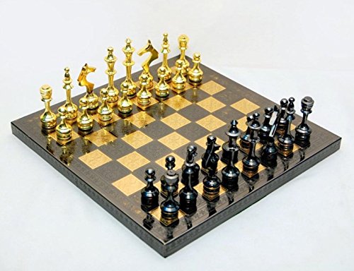BRK HANDICRAFT Chess Board Chess Set for Adults Chess Pieces Metal Brass Wooden Chess Set Large Chess 14X14 Inches BRK HANDICRAFT Chess Board Chess Set for Adults Chess Pieces Metal Brass Wooden Chess Set Large Chess 14X14 Inches