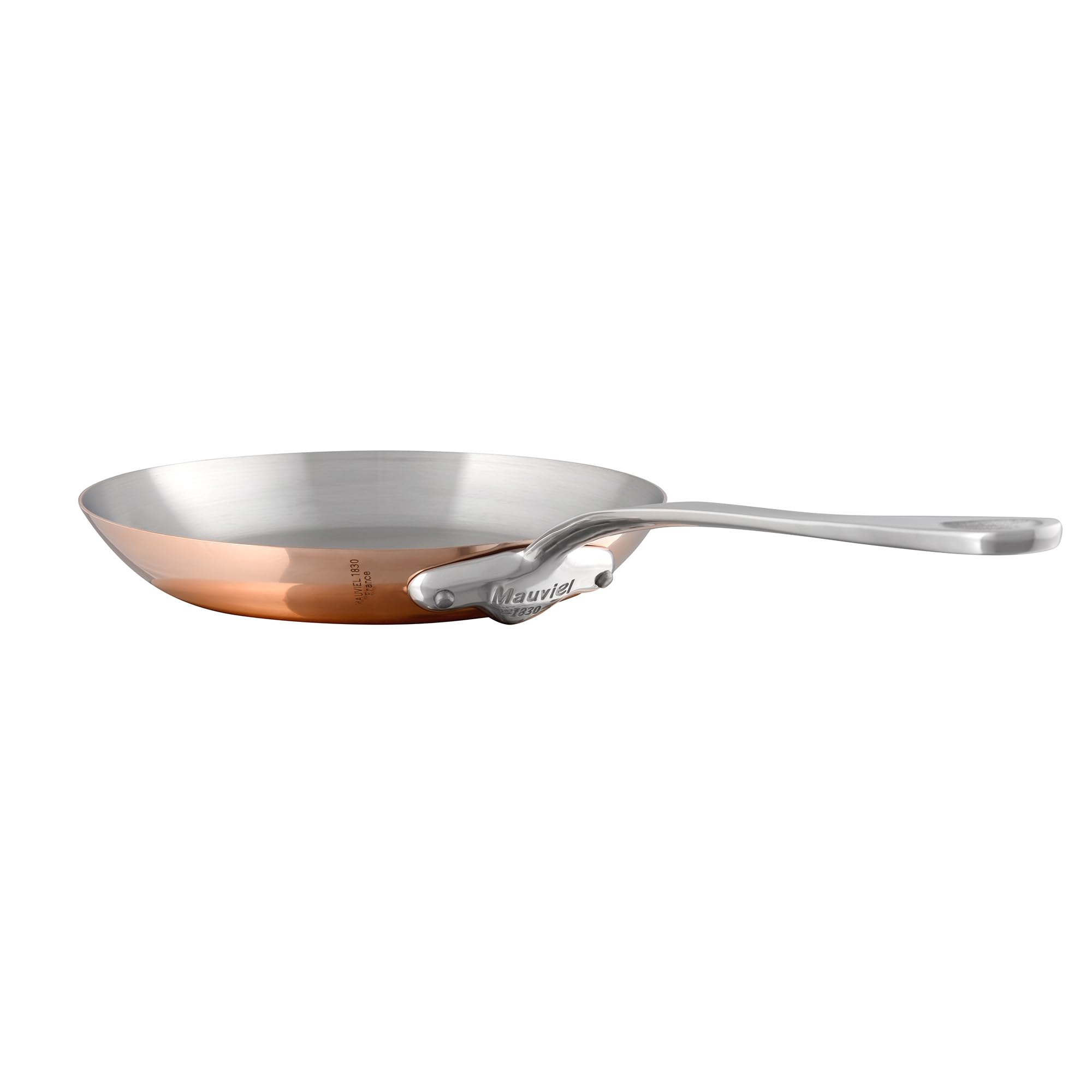 Mauviel M'3 S Copper Frying Pan With Cast Stainless Steel Handle, 10.2-In, Made In France