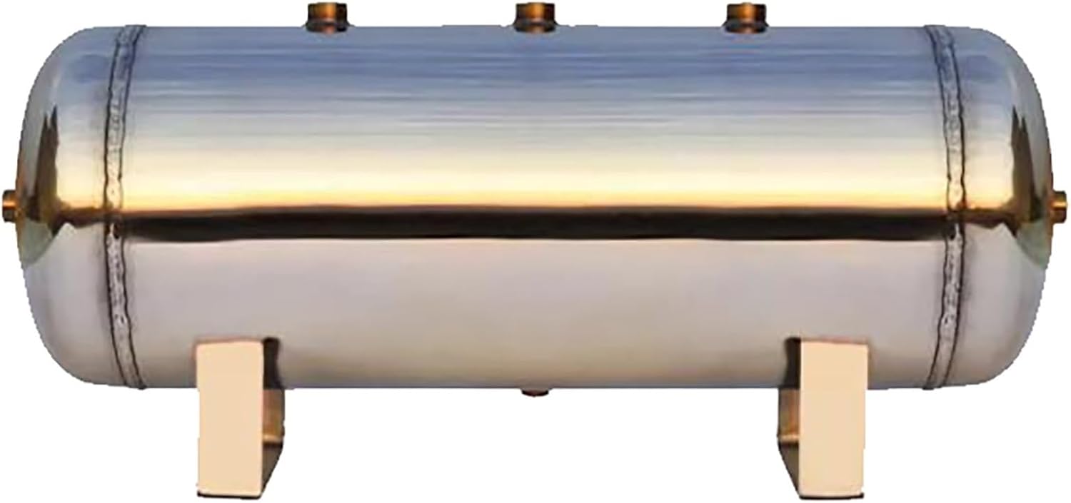 Tanque De Aire Para Compresor/ Air Storage Containers/ Horizontal Air Tank Stainless Steel Compressor 1/ 2/ 5/ 8/ 10/ 13 Gal - Gas Tank Balloons Small Large Air Pressure Tank, Portable(2.64Gal/10L(13x