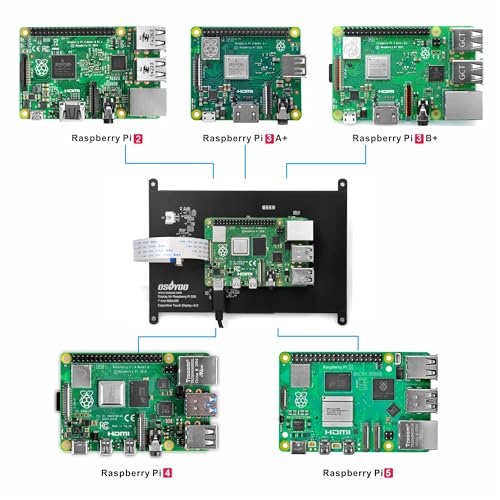 Image of OSOYOO 7 Inch DSI Touch Screen LCD Display 800x480 for Raspberry Pi 5 4 3A 3B+ 2 - Portable Capacitive Touchscreen Monitor with DSI Cable - Great for DIY IOT Circuits and Coding Beginners