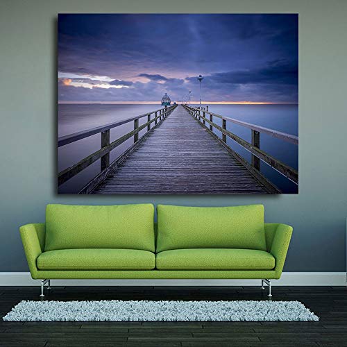 Kit complet de diamond painting strass complet 50x120cm motif paysage pour salon elegant