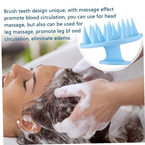 Escova de cabelo em silicone com pente de massagem de couro cabeludo para banho Ferramenta de massag