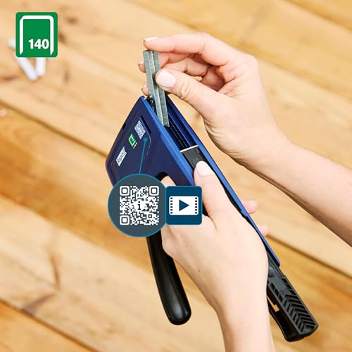 Rapid Handtacker RPC140 für Holz und Folien - leichter auszulösen - für Klammern Typ 140 bis 16mm - Made in Sweden