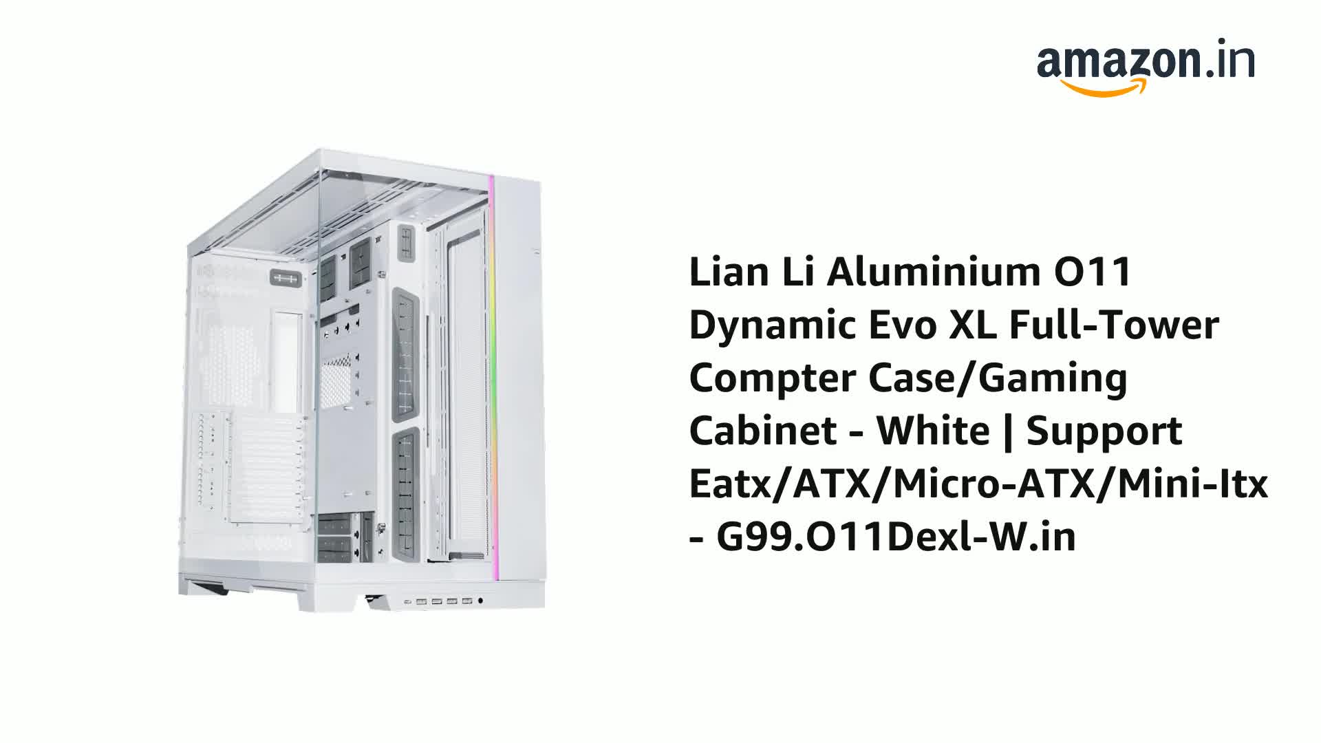 LIAN LI　O11 ダイナミックEVO　ホワイト　キット付き Lian Li O11 Dynamic EVO Mid-Tower Computer Case/Gaming Cabinet