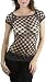 ToBeInStyle Women's Fishnet Cap Sleeve Top