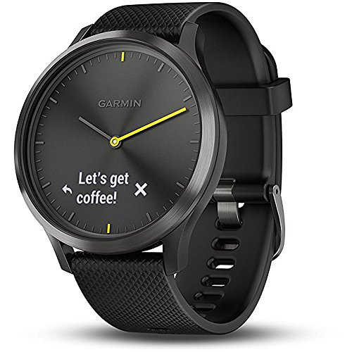 Garmin vIvomove HR, Hybrid Smartwatch for Men and Women, Black with...