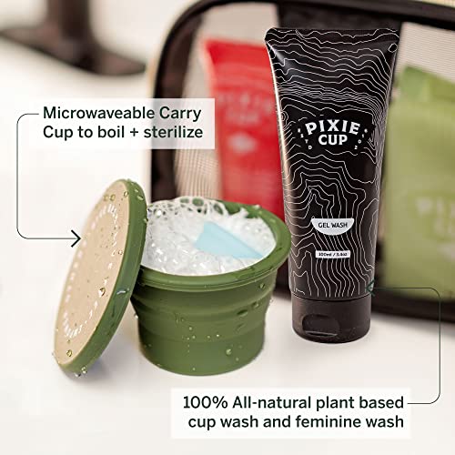Pixie Cup Teen Menstrual Cup Kit - Best First Period Cup Starter Kit - Wash, 20 Wipes, Lube, Public Restroom Carry Cup & Storage Bag - Proven to Be What You Need to Become A Successful Cup User - Thumbnail 7