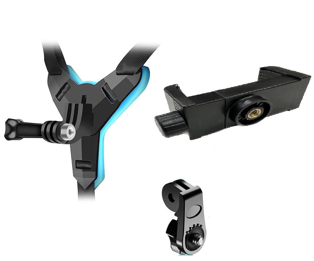 Like Star Helmet Chin Strap Mount with Mobile Clip & Screw Compatible with All Smart Phones Go pro Hero (Helmet Mount KIT) (B0C8B3F1MJ) Amazon Price History, Amazon Price Tracker