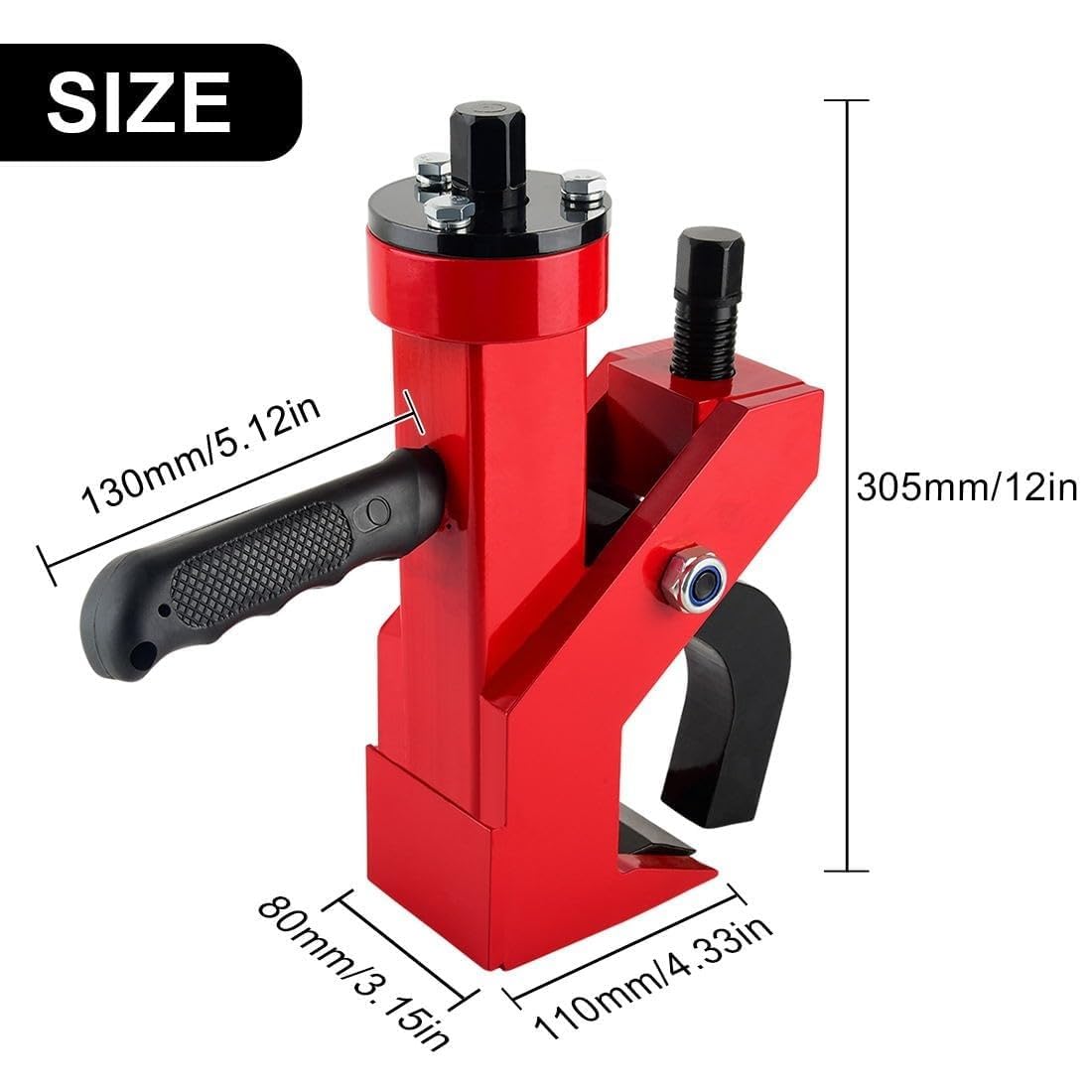 Desmontador neumático de neumáticos de Alta Resistencia: Herramienta de reparación de neumáticos con Mango de Goma para Camiones, automóviles y vehículos Todo Terreno. Diseño ergonómico