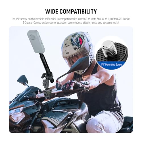 Image of NEEWER Basics Motorcycle Bike Mount Accessories Kit, Invisible Selfie Stick