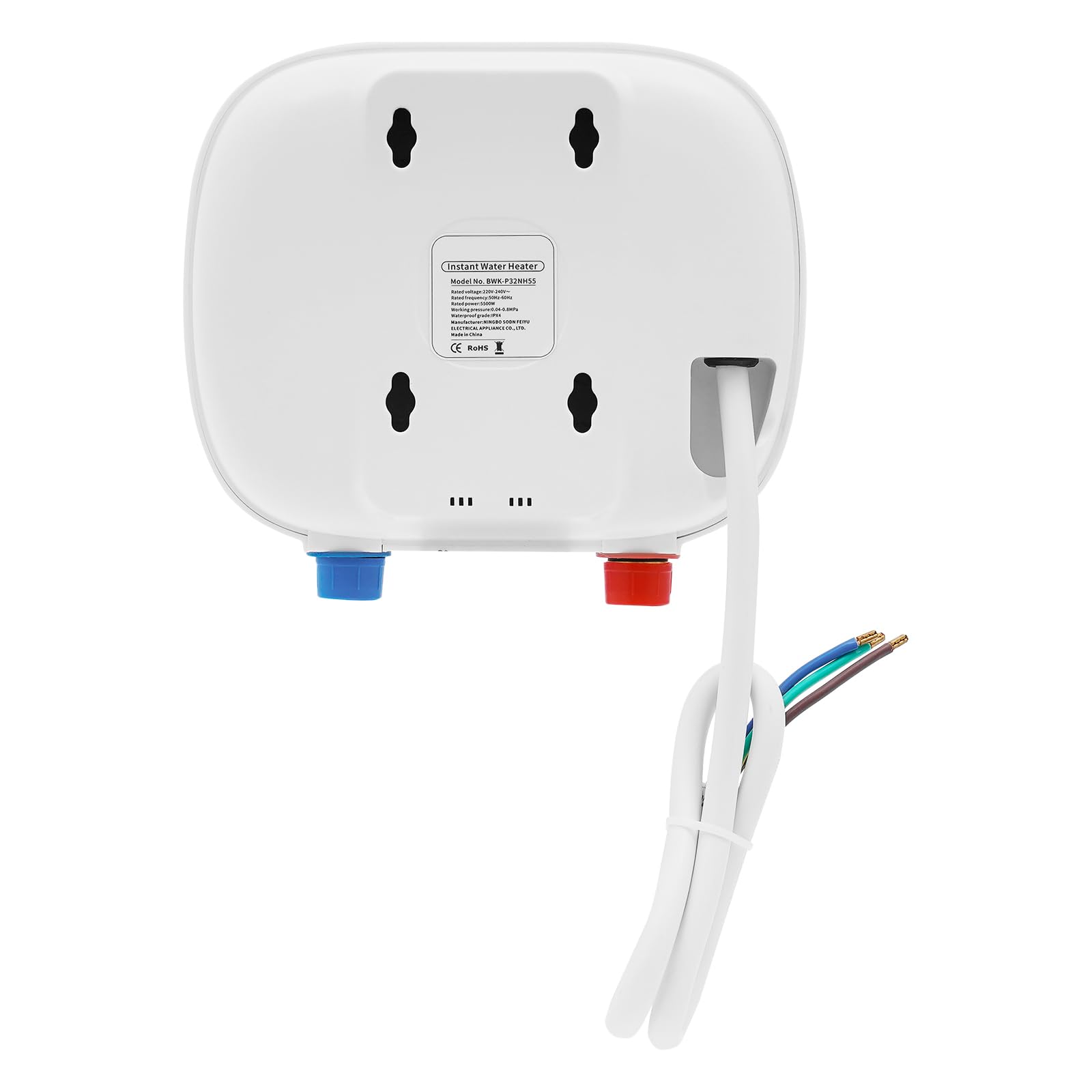Calentador de agua instantáneo, 5500 W, 220 V, mini calentador de agua con indicador de temperatura LED, calentador de agua sin depósito, para cocina, cuarto de baño