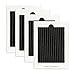 TeKeHom Paquete de 4 filtros de aire de carbono para frigorífico, filtro de aire de repuesto para refrigerador Electrolux EAFCBF Pure Advantage