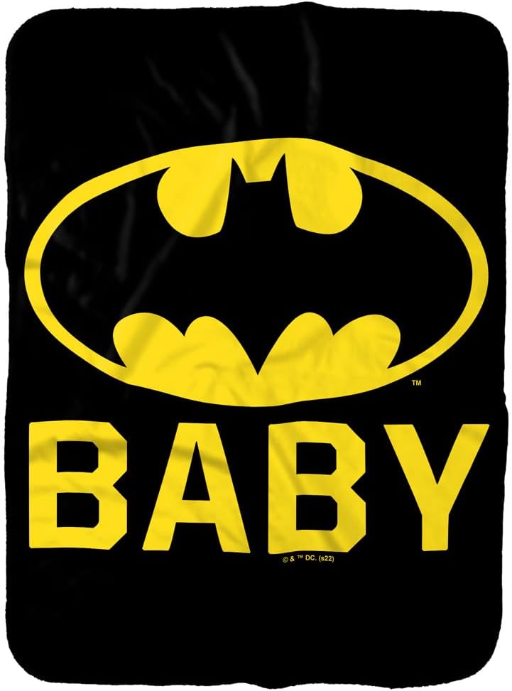 Batman Bat Baby Sherpa Baby Blanket, Warm Soft Cozy, Unisex for Infants Girls & Boys 30"X40"