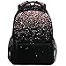 Pfrewn Rose Gold Black Glitter Backpacks for Girls Teens Women School Bookbags Backpack for Kids Students
