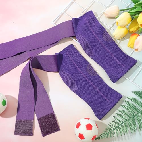 Image of Tarpop 1 Pair Ankle Brace for Kids Compression Ankle Sleeves Adjustable Foot Support Brace Elastic Guard for Children Boys Girls Sports Running Jogging Dance Fitness Gymnastics(Dark Purple,Small)